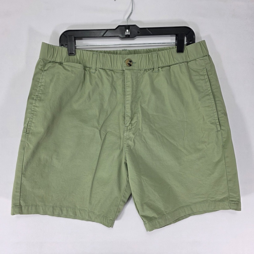 Maamgic Men's Men's Chino Shorts Green Stretch Waist Size 36 / 7"